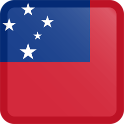 Flag of Samoa - Button Square