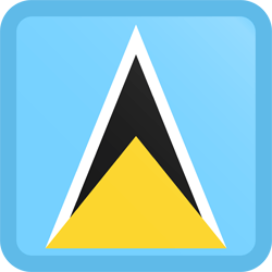 Flag of Saint Lucia - Button Square