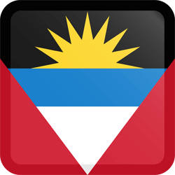 Flag of Antigua and Barbuda - Button Square