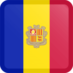 Flag of Andorra - Button Square