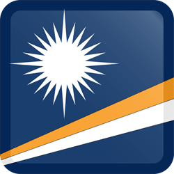 Flag of the Marshall Islands - Button Square