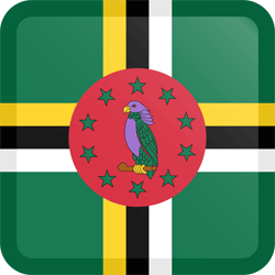 Flag of Dominica - Button Square