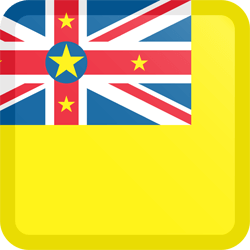 Flag of Niue - Button Square