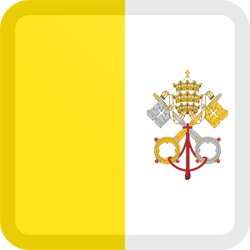 Flag of Vatican City - Flag of the Holy See - Button Square