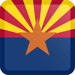 Flag of Arizona - Button Square