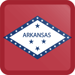 Flag of Arkansas - Button Square