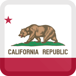 Flag of California - Button Square
