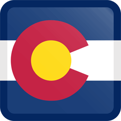 Flag of Colorado - Button Square