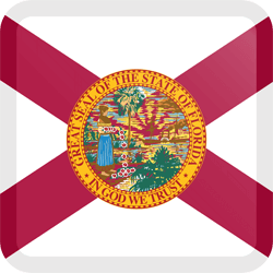Flag of Florida - Button Square