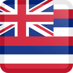 Flag of Hawaii - Button Square