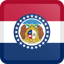 Flag of Missouri - Button Square