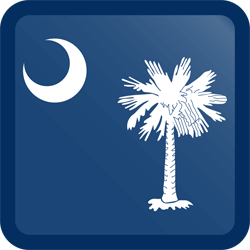 Flag of South Carolina - Button Square