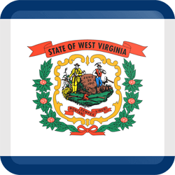 Flag of West Virginia - Button Square
