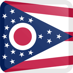 Flag of Ohio - Button Square