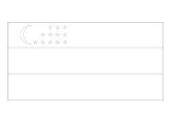 Flag of Uzbekistan - A4