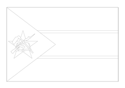 Flag of Mozambique - A4