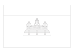 Flag of Cambodia - A4