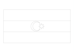 Flag of Azerbaijan - A4