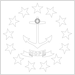 Flagge von Rhode Island - A4