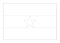 Drapeau du Ghana - A4