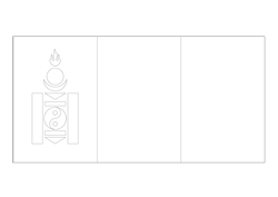 Drapeau de la Mongolie - A4