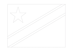 Flagge des Kongo-Kinshasa - Flag von Zaire - Flagge der Demokratischen Republik Kongo - A4