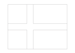 Flagge von Dänemark - A4