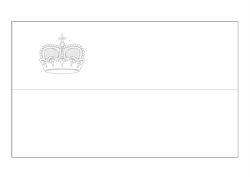 Flagge des Fürstentums Liechtenstein - A4
