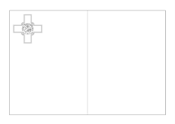 Drapeau de Malte - A4