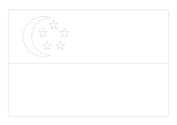 Drapeau de Singapour - A4