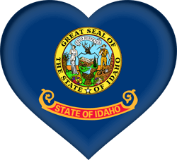 Flag of Idaho - Heart 3D