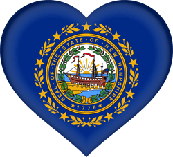 Flag of New Hampshire - Heart 3D