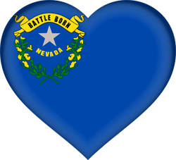 Flag of Nevada - Heart 3D
