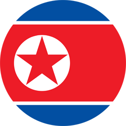 Flag of North Korea - Round