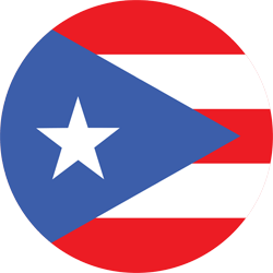 Flag of Puerto Rico - Round