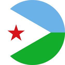 Flag of Djibouti - Round
