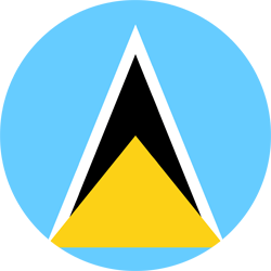 Flag of Saint Lucia - Round