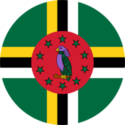 Flag of Dominica - Round
