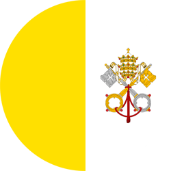 Flag of Vatican City - Flag of the Holy See - Round