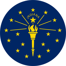 Flag of Indiana - Round