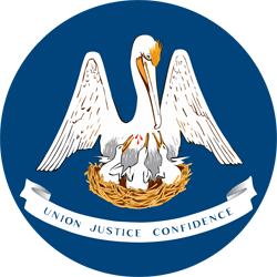 Flag of Louisiana - Round