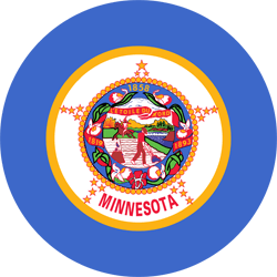 Flag of Minnesota - Round