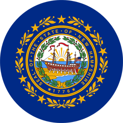 Flag of New Hampshire - Round