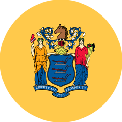 Flag of New Jersey - Round