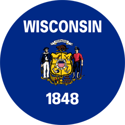 Flag of Wisconsin - Round