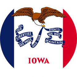 Flag of Iowa - Round