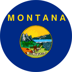 Flag of Montana - Round