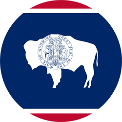 Flag of Wyoming - Round