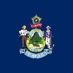 Maine flag icon