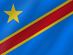 Flag of the Democratic Republic of the Congo - Wave